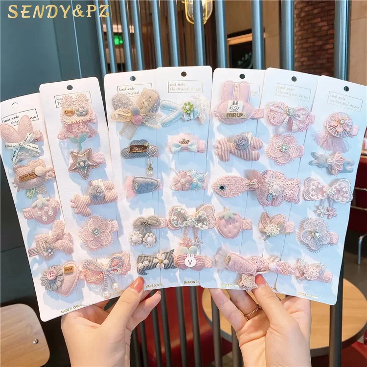 Розовые модные заколки с мультяшными животными, детские заколки для волос с мультяшными животными, милые детские аксессуары для волос для девочек, заколки для волос принцессы