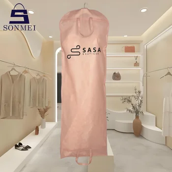 Custom Portable Bridal Dust Long Dress Cover Wedding Gown Non Woven Bag