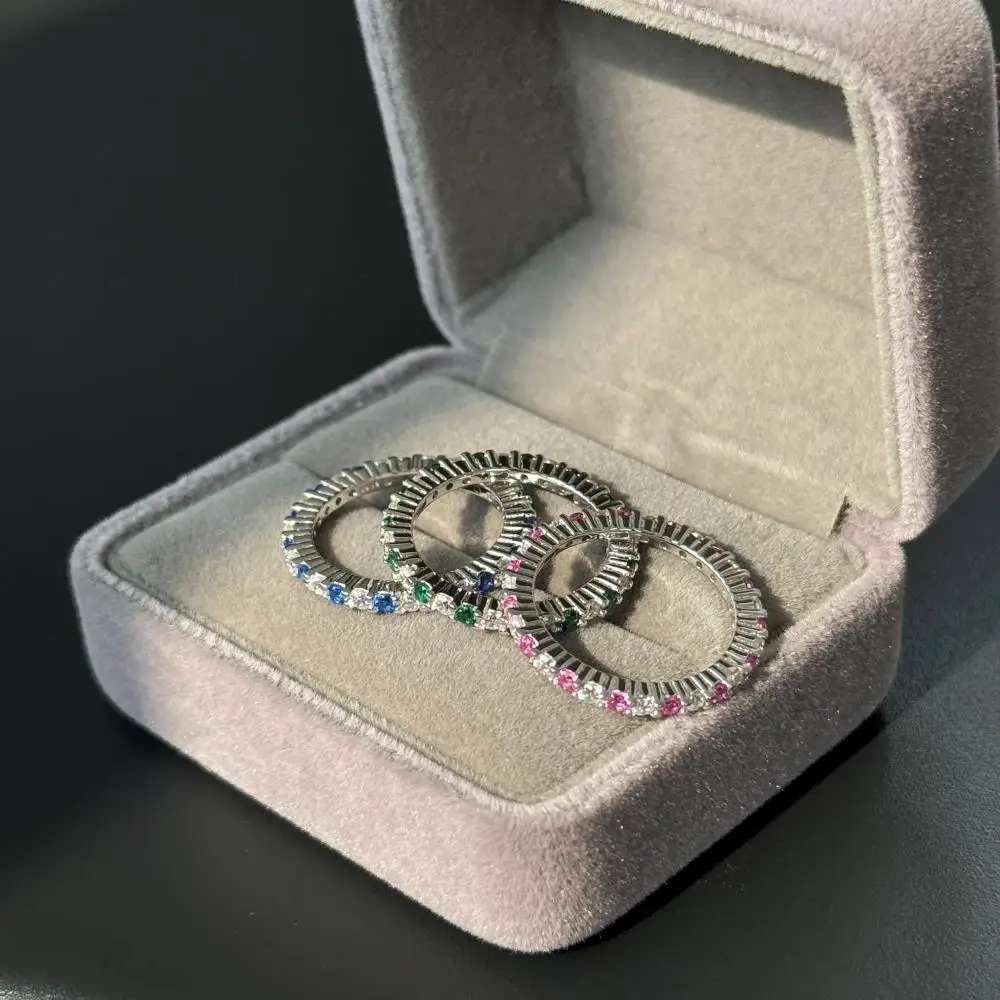 KAKODIY Short Gemstone Ring Girls Engagement Ring 925 Sterling Silver Women's Wedding Ring detail 10