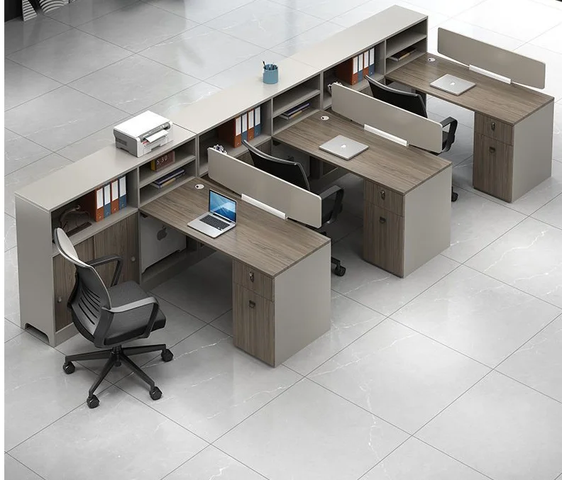 Modern Modular Office Furniture Partitions Computer Workstation 2 4 6 ...