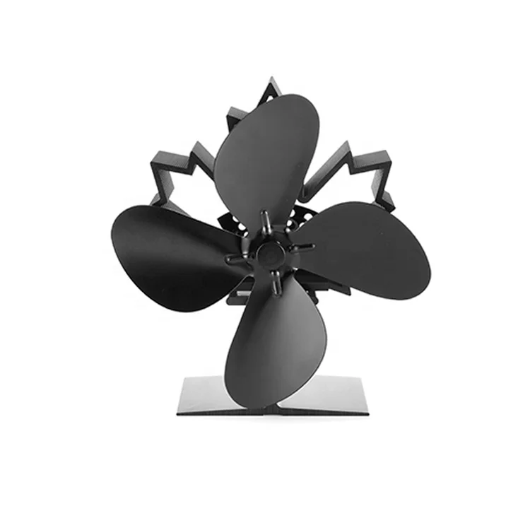 Hot Sale Home Heater Pellet Stove Maple Leaf Heat Powered 4 Blades Exhaust EcoFan Wood Fireplace Stove Top Fan