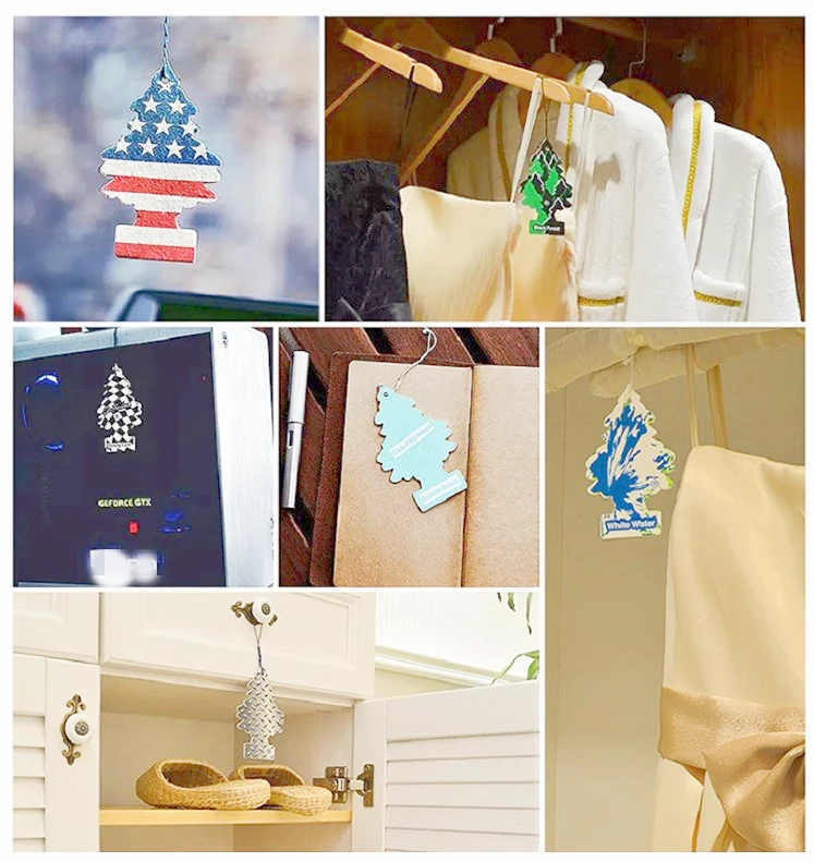 Custom Air Freshener Little Paper Card Home Black Air Freshener Vent