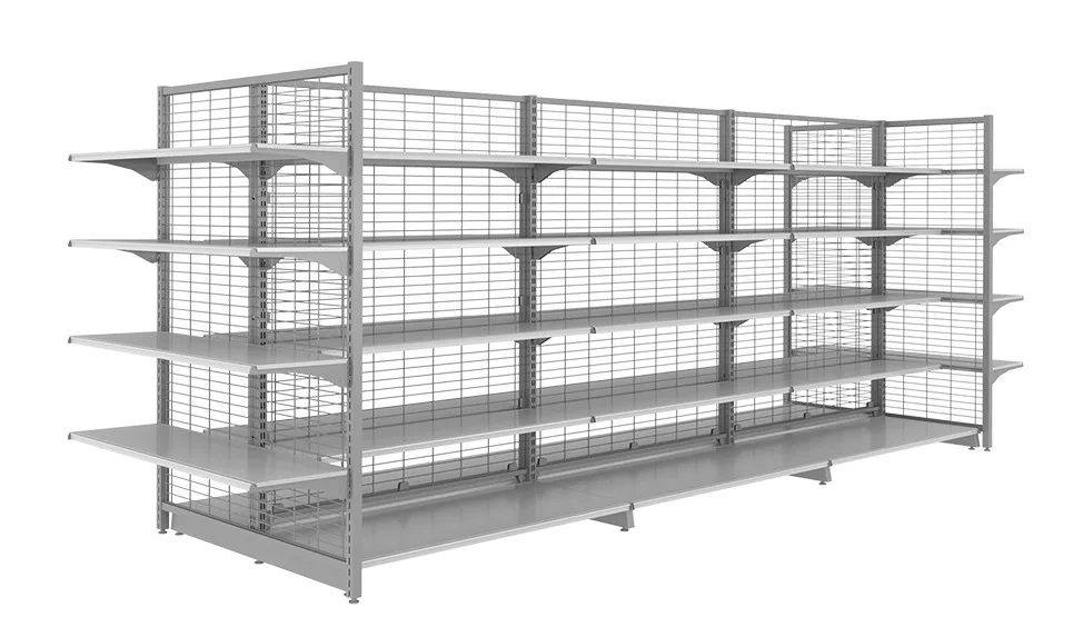 Custom Metal Supermarket Shelves Gondola Grocery Convenience Store