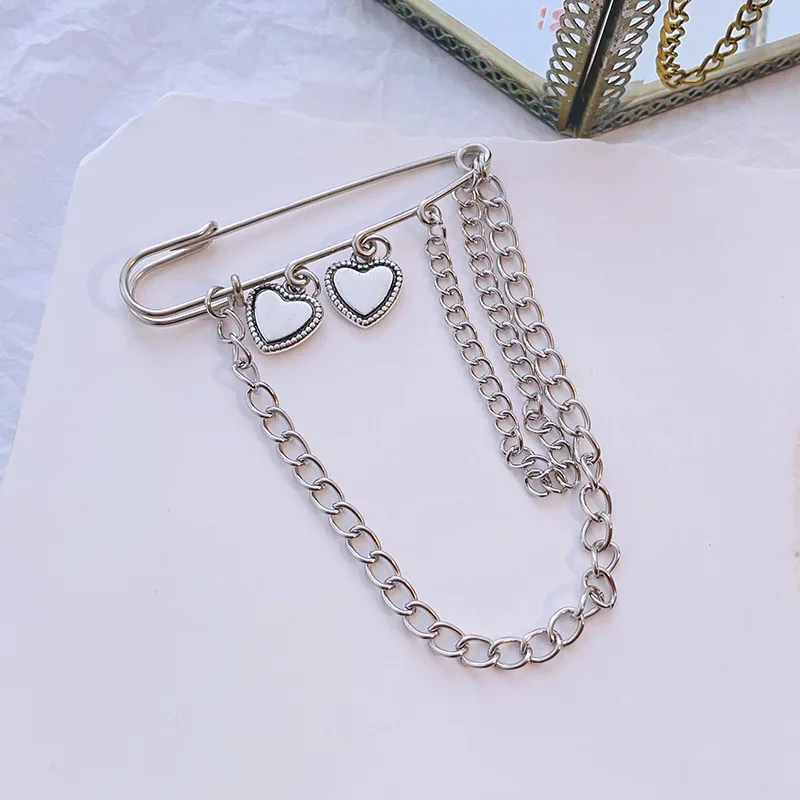 Hip Hop,Sweet And Cool Style Heart-shaped Brooch Niche Personality ...