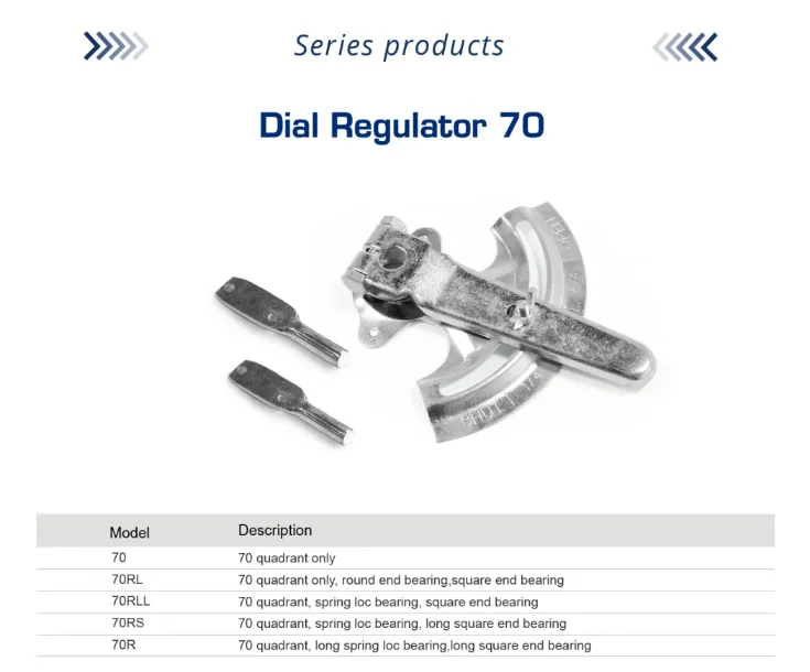 Hvac Accessories Damper Quadrant Handle Volume Control Dampers Circle Quadrant Damper Dial