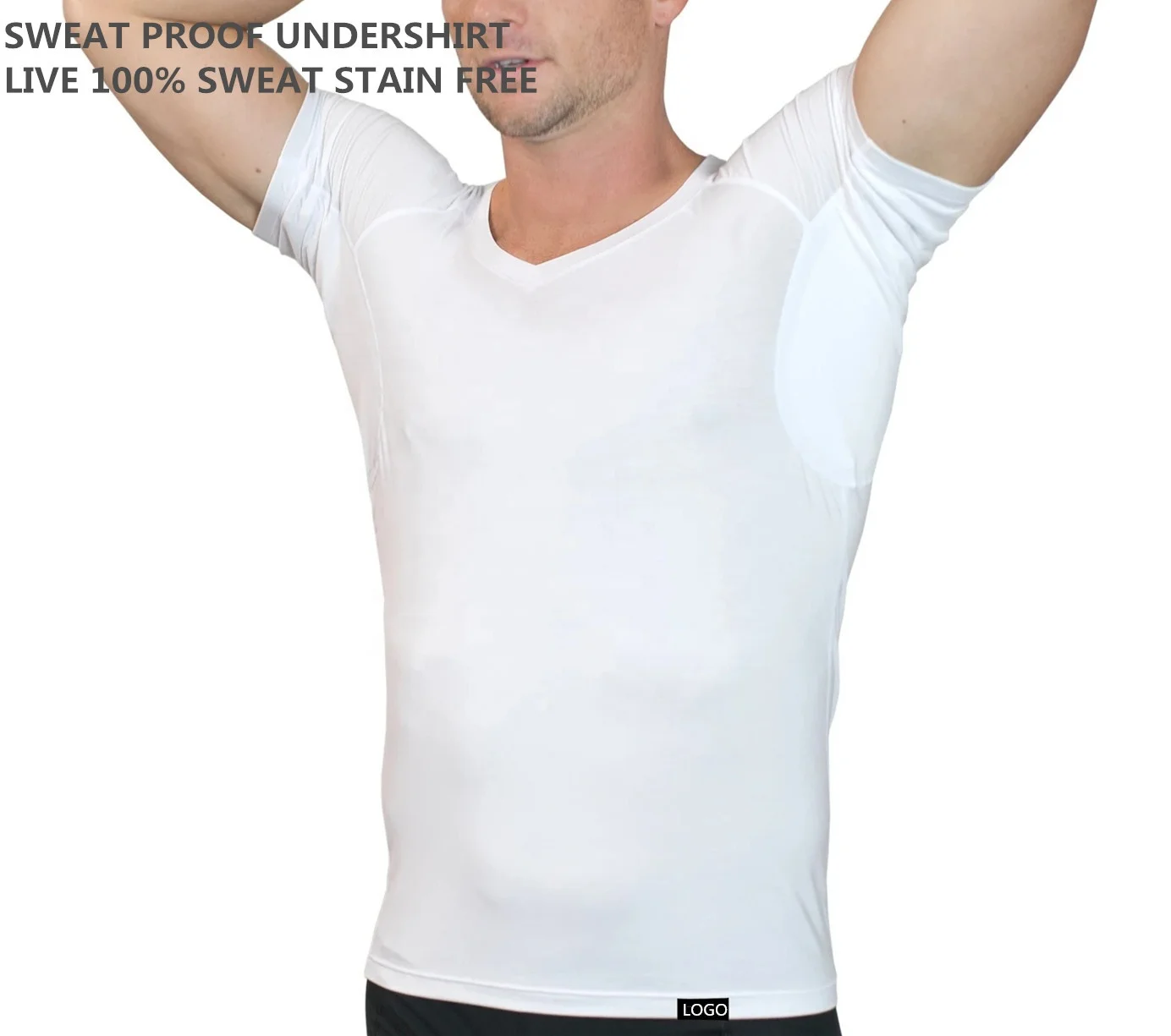 Camiseta interior anti-sudor Paton para hombre, modal, blanca y cómoda