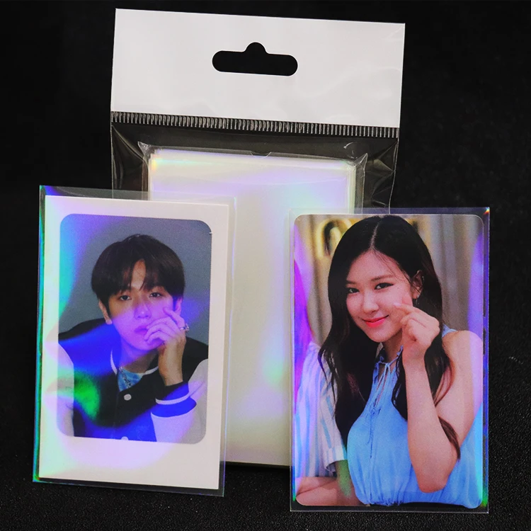 card sleeves for kpop photocards 37x47MM] Meowcafe Premium CPP Sleeve Mini ID Card shaped pattern on the surface 67x92 MM] Meowcafe Premium CPP
