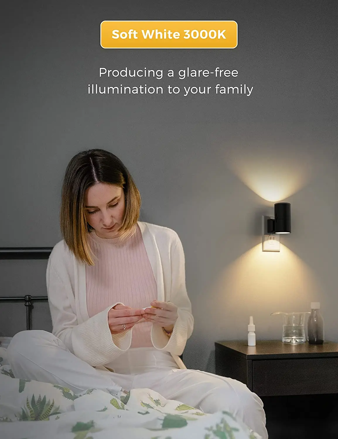 Lohas 2024 Hot Wall Plug In Night Lights Adjustable Brightness Light