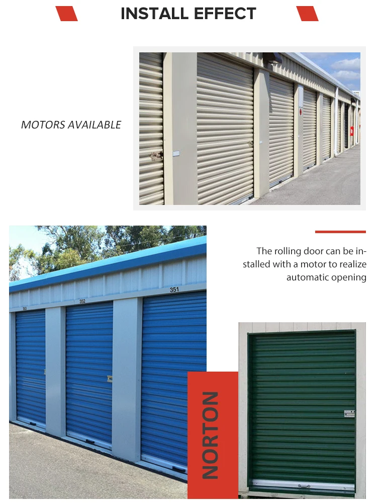 High Quality Manual Self Storage Roll Up Shutter Doors With Lock manufacture