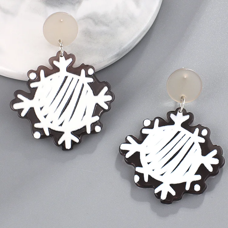 Wholesale new design Halloween styles earrings Christmas horror theme personality custom acrylic earring details