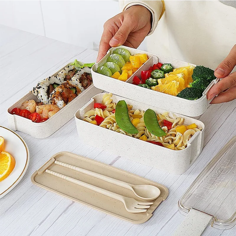 30pcs Disposable Lunchbox Plastic Japanese Eco-friendly Bento Box