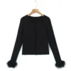 Black knit cardigan