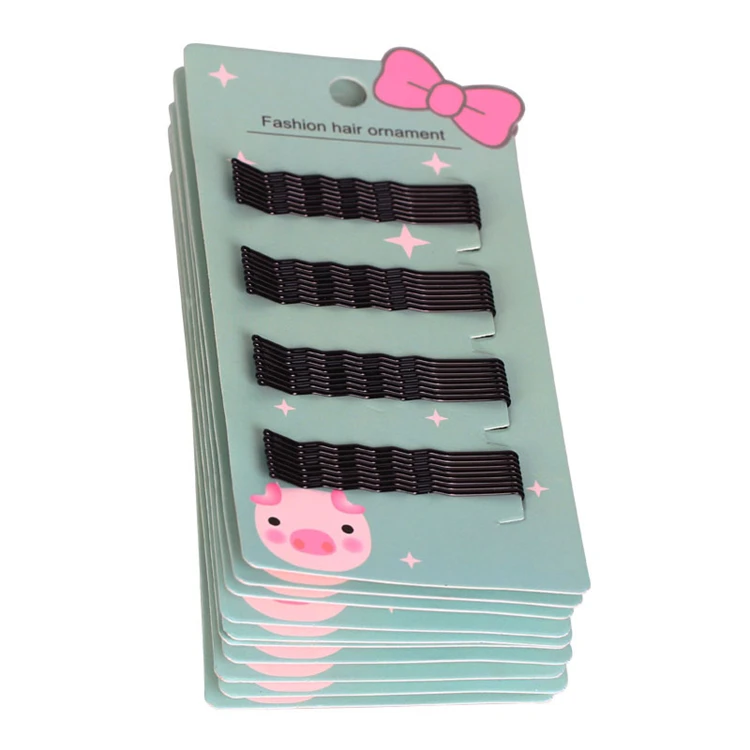 6 см/5 см прямая волнистая стальная проволока, Шпилька для волос, черная простая заколка, оптовая продажа, Шпилька для волос, аксессуары для девочек