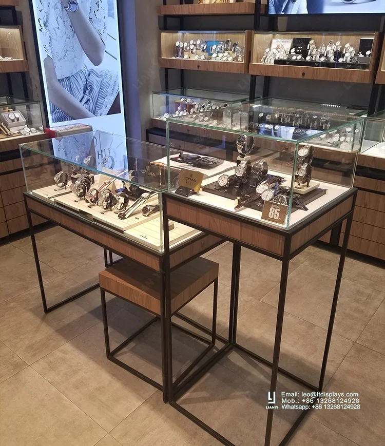Wooden Watch Store Showcase Vitrine Display Table Cabinet For Watches ...