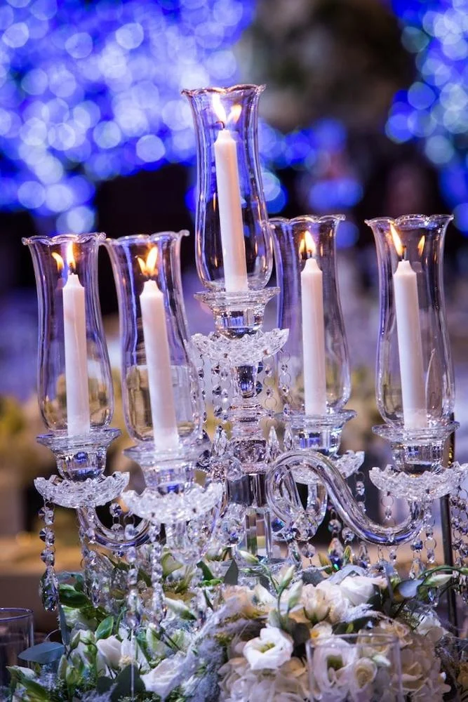 Cina Moderna 10 candele Candelabri di cristallo di cristallo Centrotavola produttori e fornori - Ingrosso all'ingrosso - CRISTALLO BRILLANTE