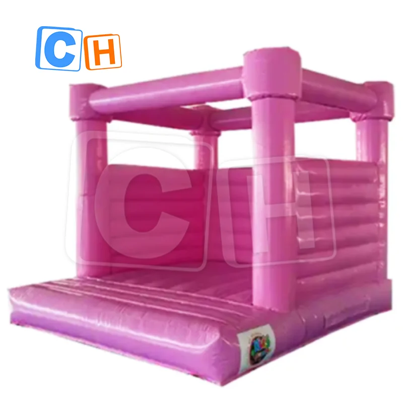 Cheap Custom Colors PVC Vinyl Inflatable Bouncy Castle Kid's Event Rental White Bounce House for Parties and Trampoline Park