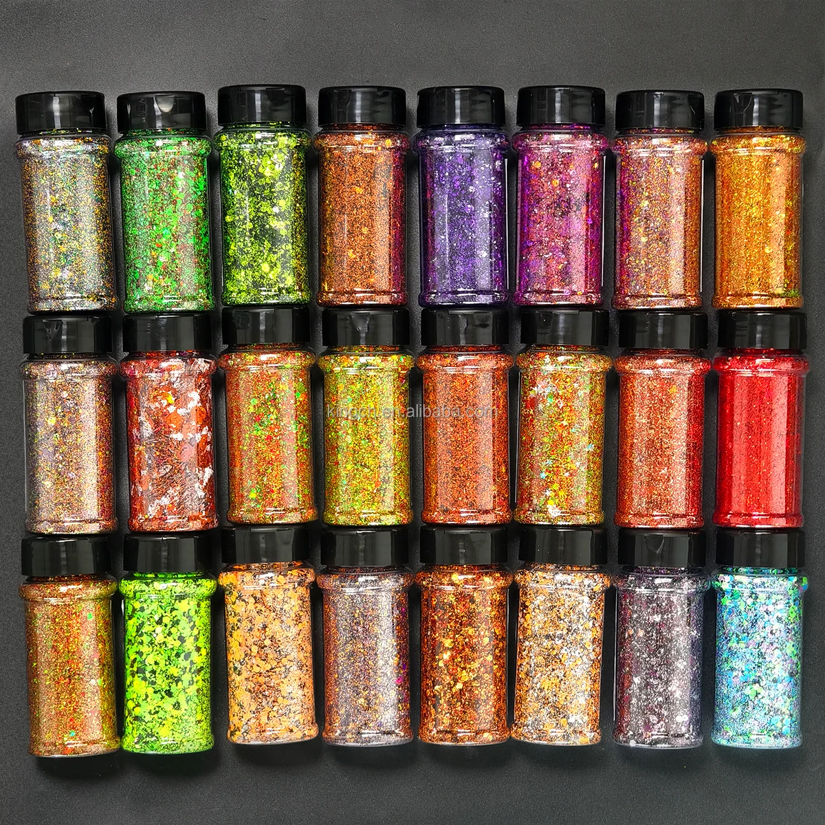 Hot Selling 2OZ Shaker Packing Custom Mix Chunky Glitter Wholesale for Tumbler Nail Resin Decoration 24Colors Autumn Glitter