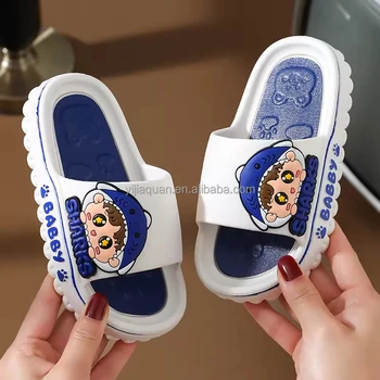 2024 Summer Unisex New Children's Slippers Cute Non-Slip Soft Bottom for Baby and Big Kids for Home Indoor Use