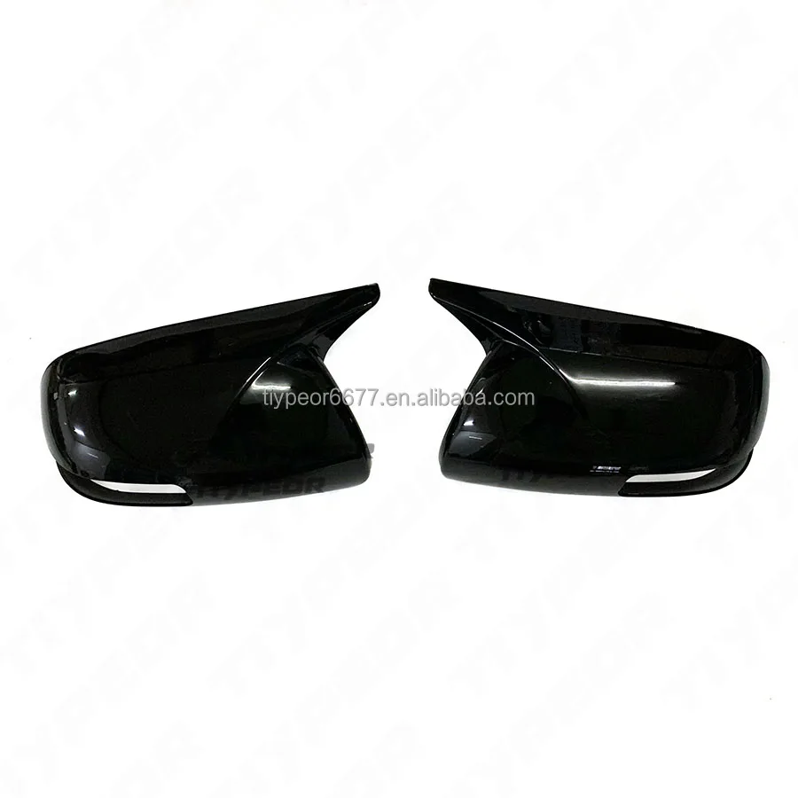 product glossy black side rearview mirror cover for toyota corolla 2007 2013 ox horn carbon fiber cap protector mirror replacement cover-8