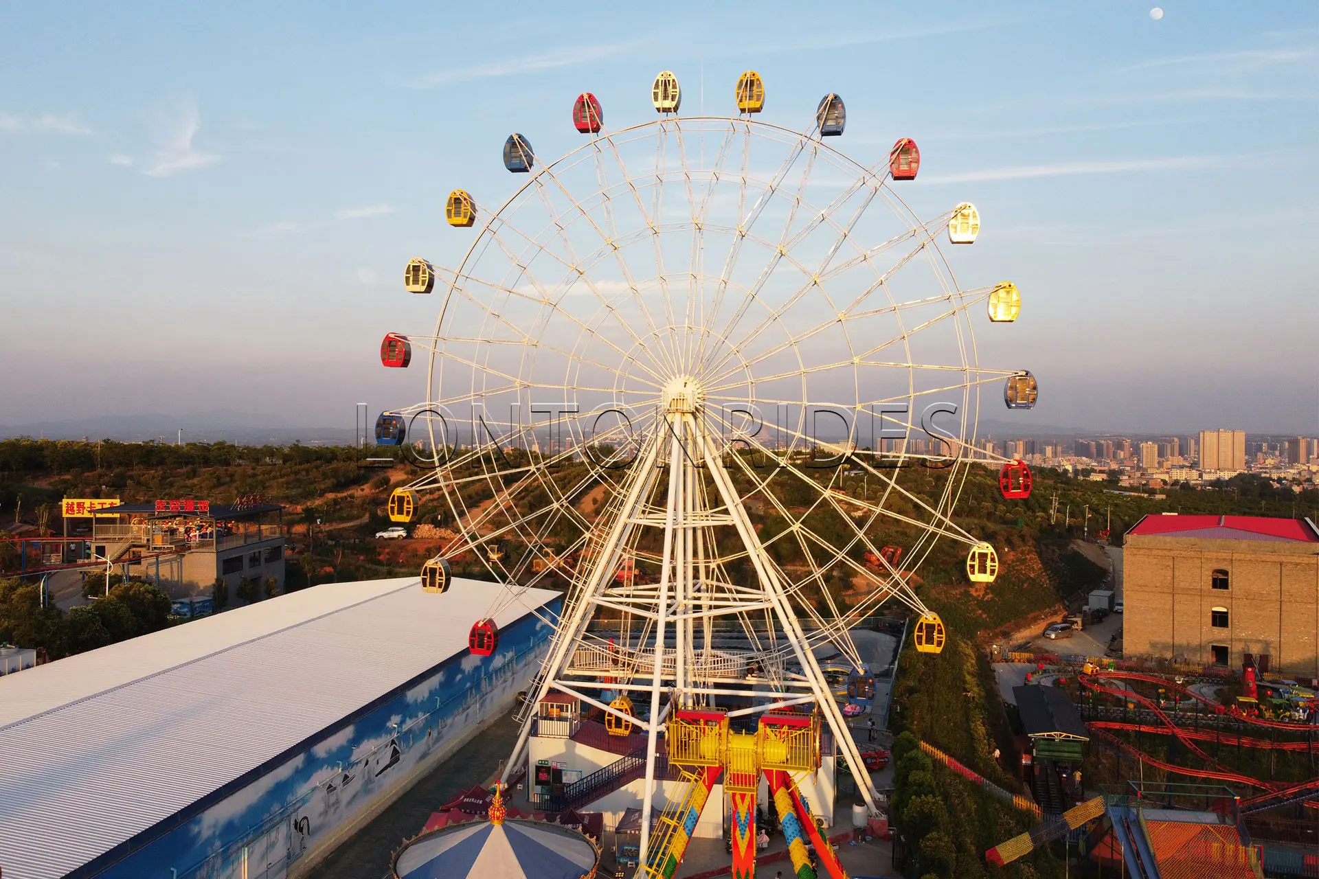 outdoor attraction amusement park 30m ferris wheel ride for sale