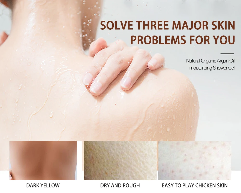 
Высший рейтинг натуральные органические Глубокая чистка отбеливающий марокканское аргановое масло гель для душа 