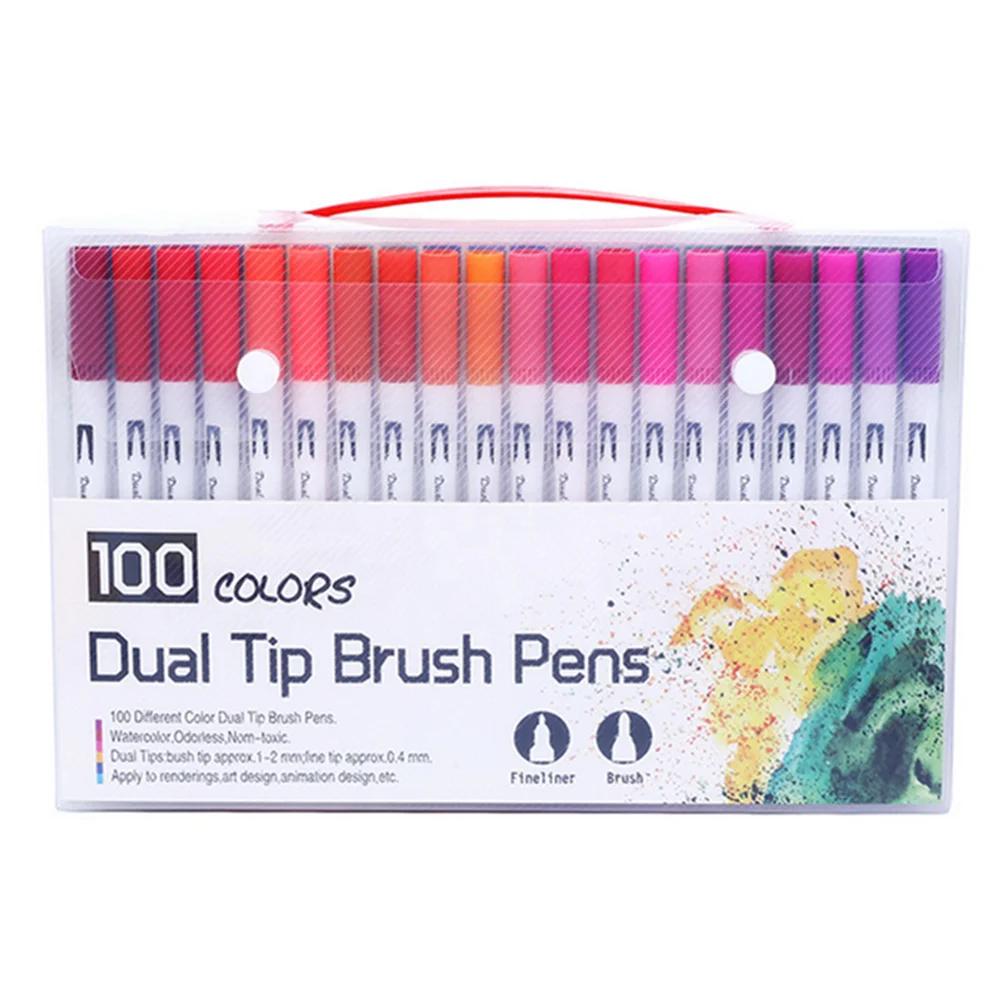 12-120 Color Art marker Watercolor Pen Brush Markers Dual Tip