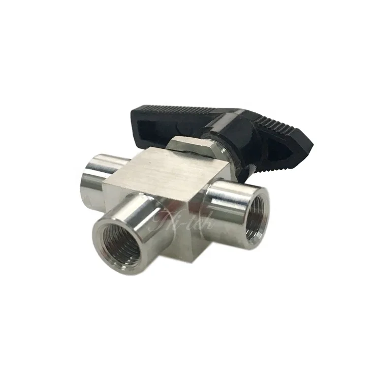 Factory Direct Stainless Steel Female Thread 3-Way Manual Instrument Ball Valves High-Temperature Media OEM Customization