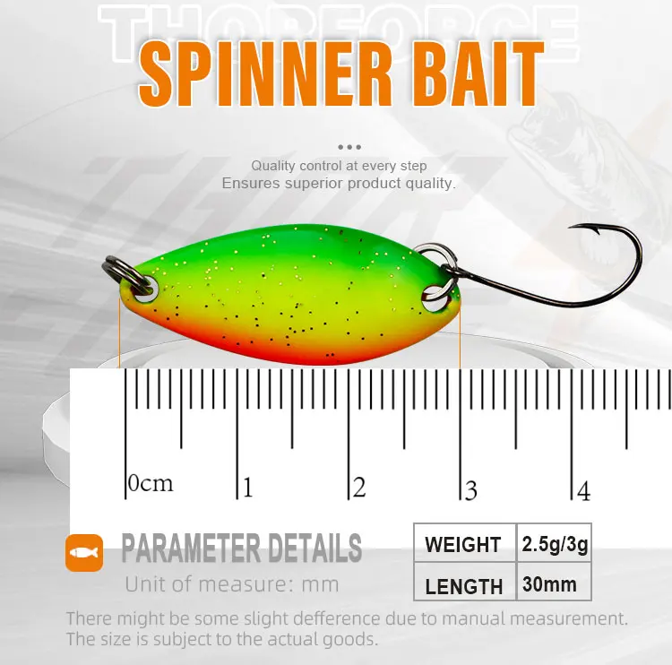 30mm metal spoon trout bait spinner fishing lure lake sea carp bass spinner jig fishing tackle-4
