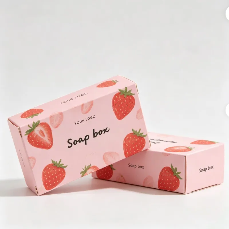 Mini ambalaj pentru săpun, reciclabil, cu design nou, personalizat, 60 g, ambalaj din carton ondulat, luxos, din hârtie, cutii pentru săpun cadou