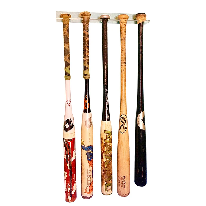 4 Supports Mural Pour Battes De Baseball - Présentoir Acrylique Pour Collection