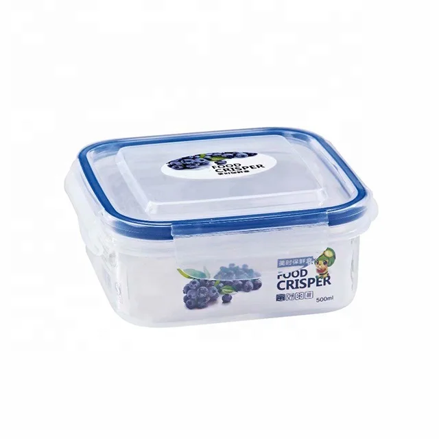 1250 ml Rectangular Airtight Plastic Snack Box Dry Food Biscuit Storage Container