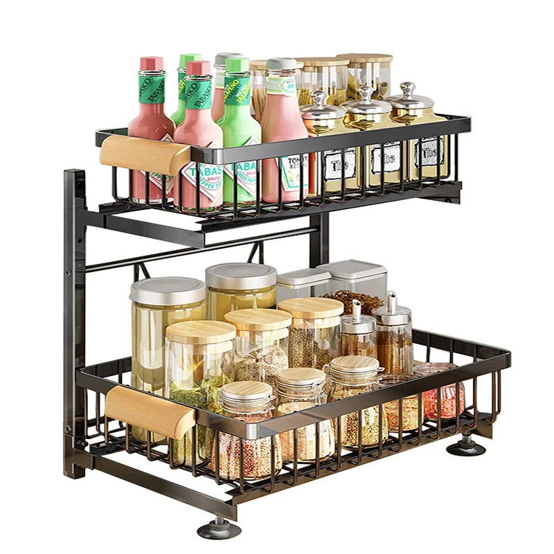 2023 New 2 Tier Kitchen Under The Sink Rack Storage Rack