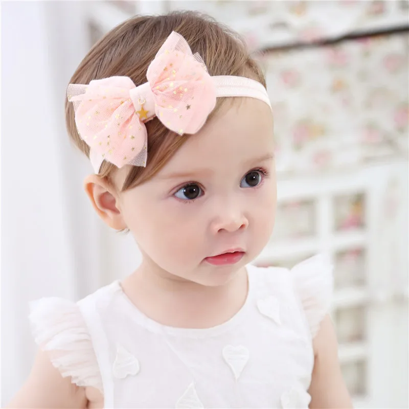 Fashion Alley Headbands Elastic Floral Hair Band, Bows Wrap Headband for Baby Girls, Infants and Newborns - Multicolor (Pack Of 6, Flower-2)