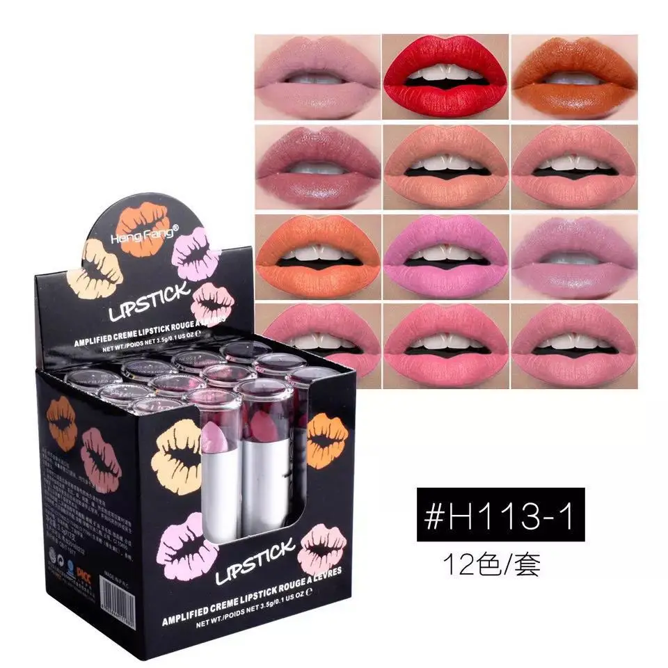 Heng Fang 12 Colors Moisturizing Long Lasting Kids Performance Stage Lipstick for Girls