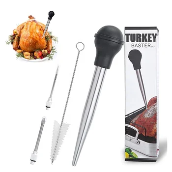 Factory Wholesale BBQ Accessories Stainless Steel Turkey Baster Set