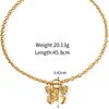Collier en acier inoxydable doré