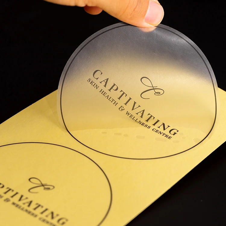 product customized waterproof transparent vinyl label stickers printing design logo clear adhesive round pvc product packaging stickers926-5