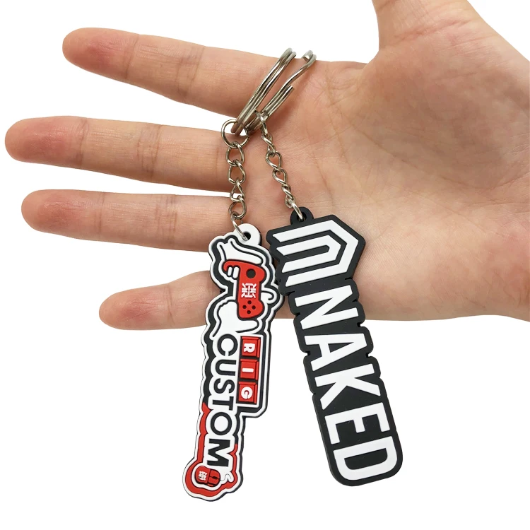 Wholesale 2d 3d Soft Rubber Keychain Promotional T Keychain High