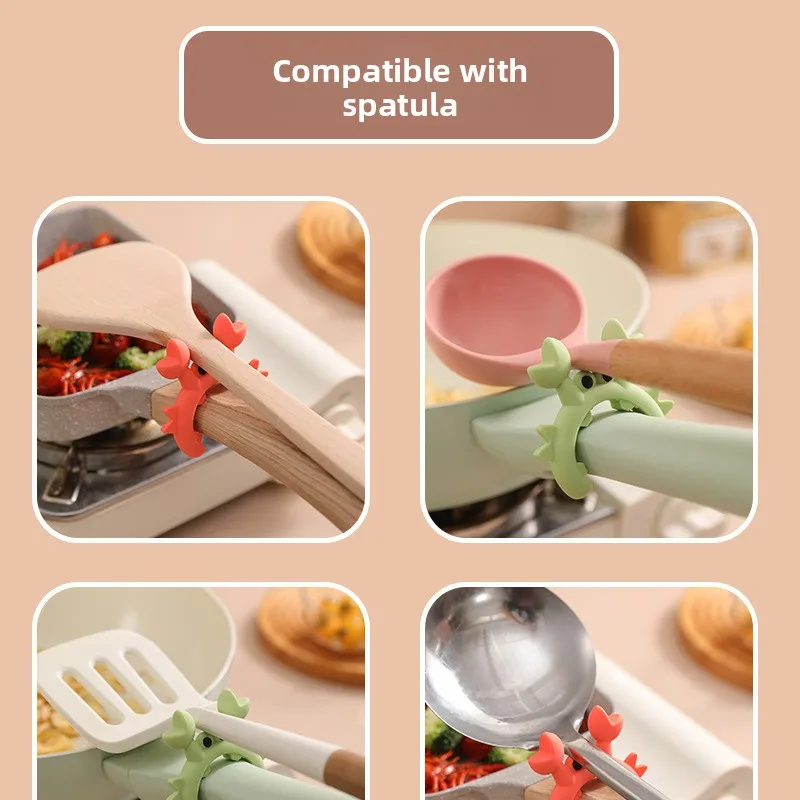 Silicone Spatula Holder with Anti-Overflow Soup Spoons Household Kitchen Stove Rack for Mobile Storage Pot Clips & Spoon Rests factory