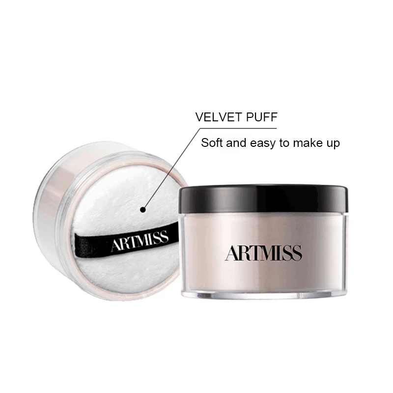 Full Coverage Cream Foundation Face Powder Makeup Light Medium and Tan Skin Tones Finish and Shine Control Loose Setting Powder