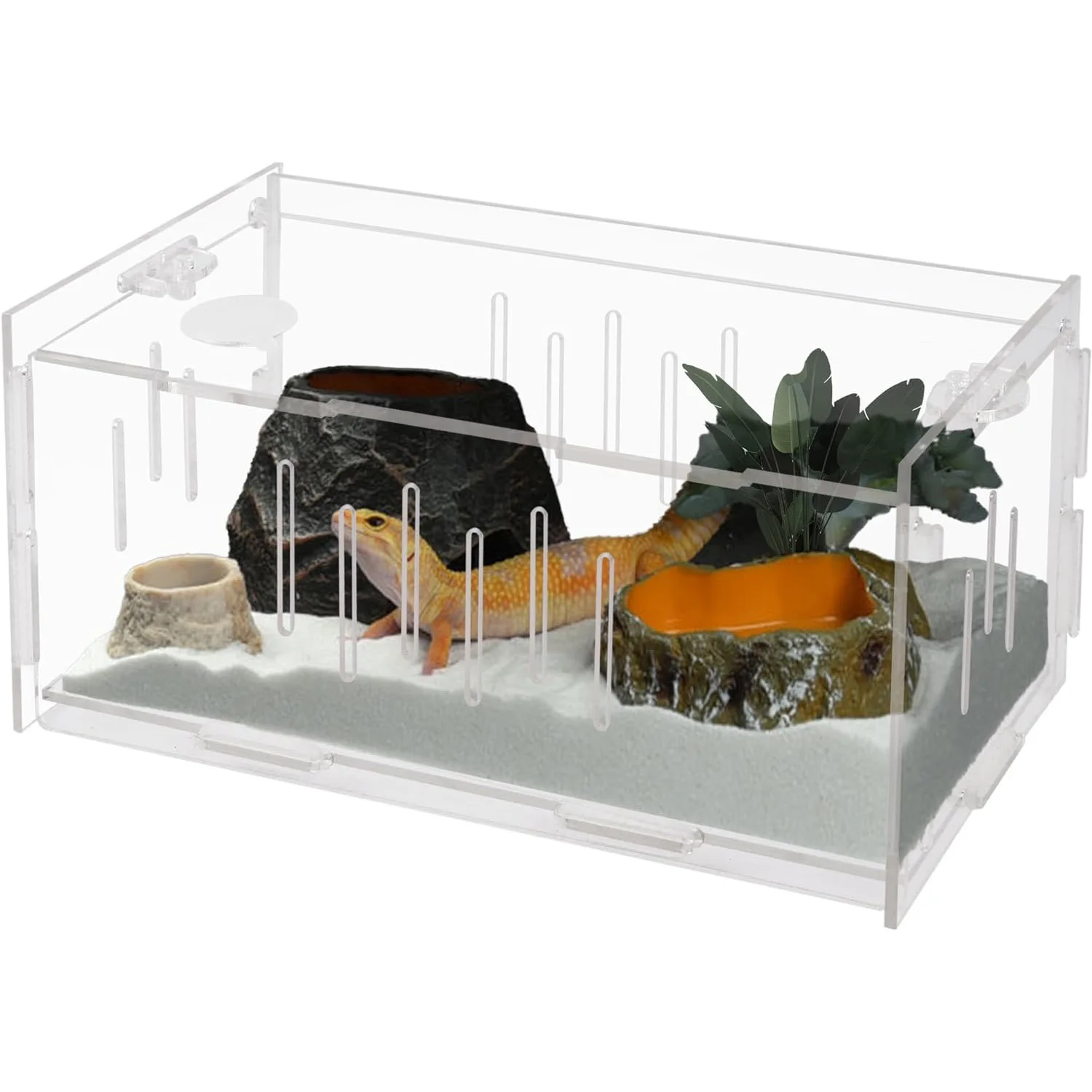 Custom Clear Reptile Terrarium Aquarium Breeding Tank Acrylic Tarantula Spider Enclosure Feeding Box Insect Habitat for Lizard