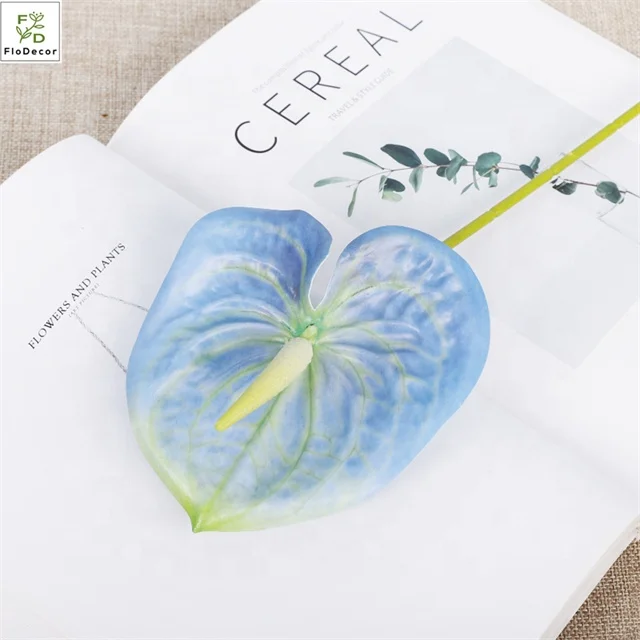 Wholesale Artificial Plastic Anthurium Flowers Real Touch Plant for Home Wedding Party Decoration Table Centers Piece