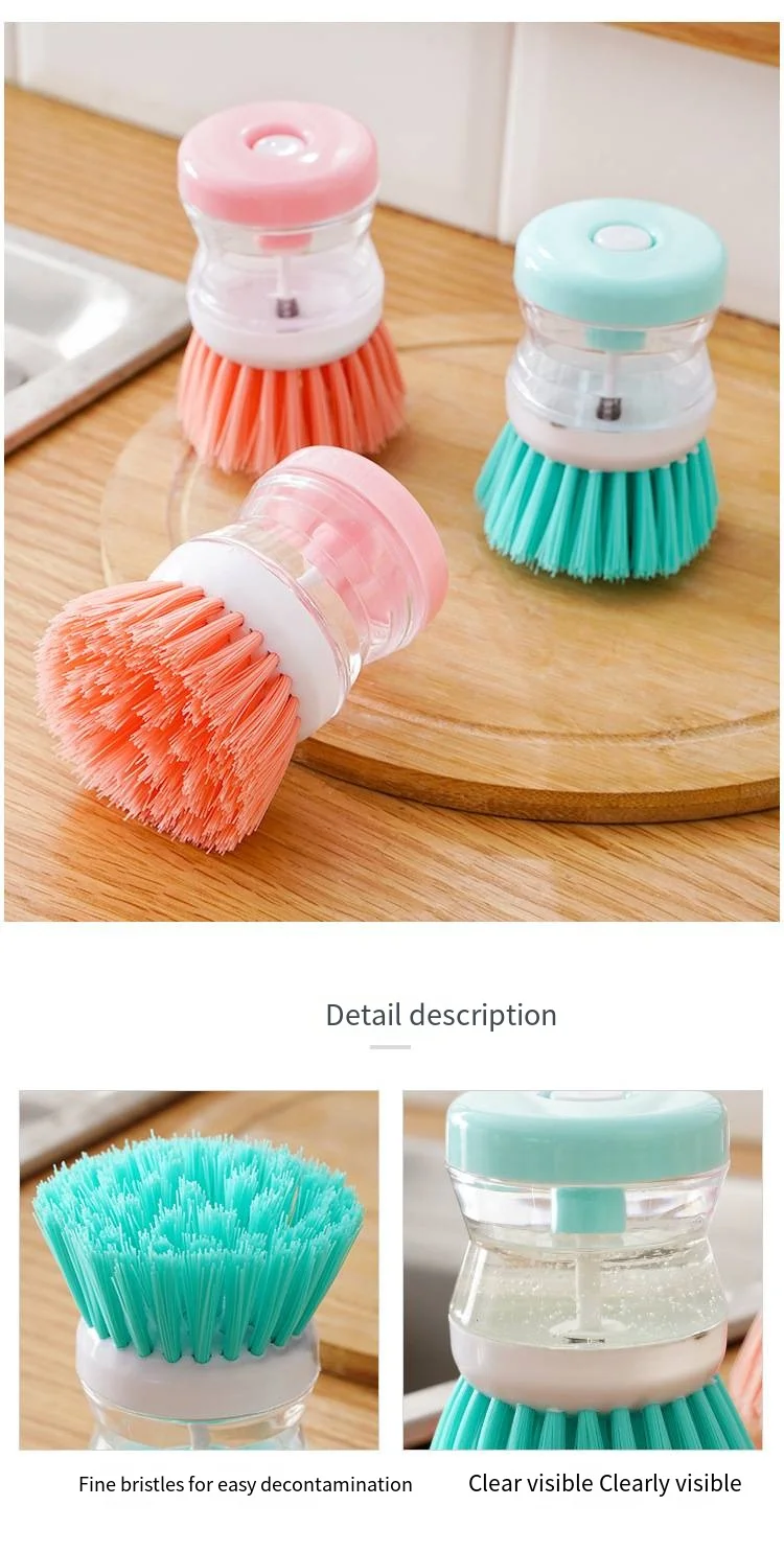 Liquid washing brush Press type automatic kitchen cleaning brush Household multi-functional decontamination cleaning brush manufacture