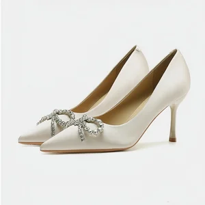 Summer  Floral 8cm Women's High Heels Pointed Toe Pumps Stiletto Party Dress Elegant Wedding Thin Heel Sandals Comfortable Pumps