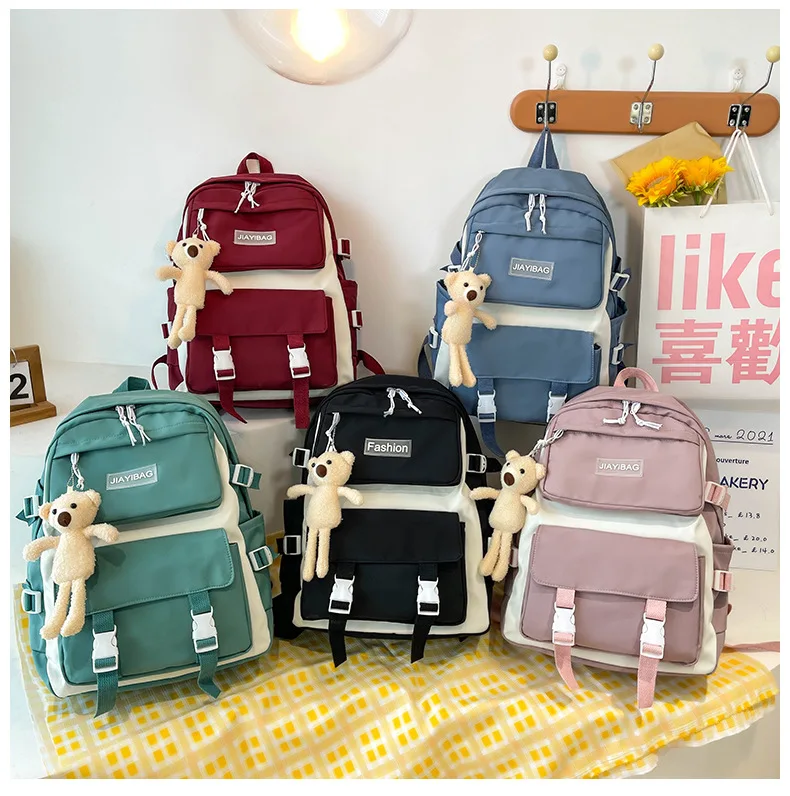 Neutral New Fashion Leisure Travel Bag Custom Student School Girl Backpack  Bags for College Students