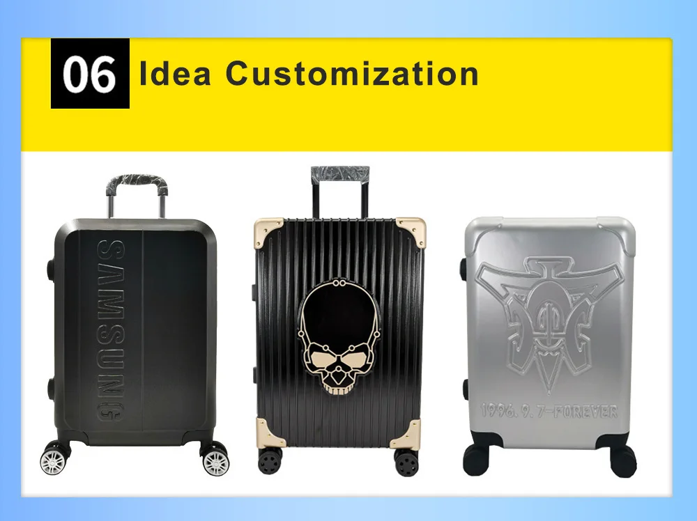 Hard Shell Multifunction Pc Front Opening Luggage Suitcase With Laptop