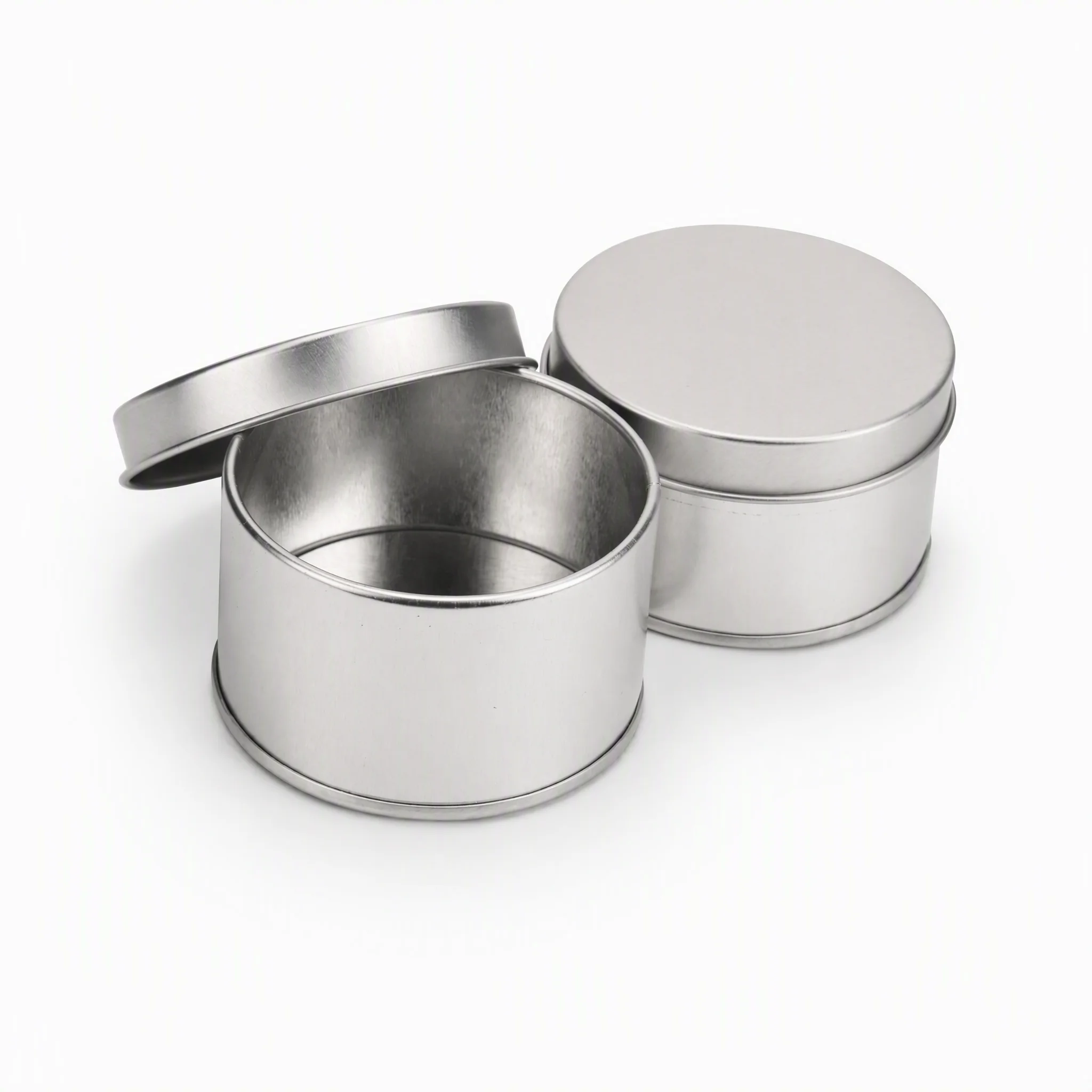Promotion Small Round Matte Tinplate Tin Box for Candy Cake Snack Pet Food Canned Food Packaging with Recycled Materials