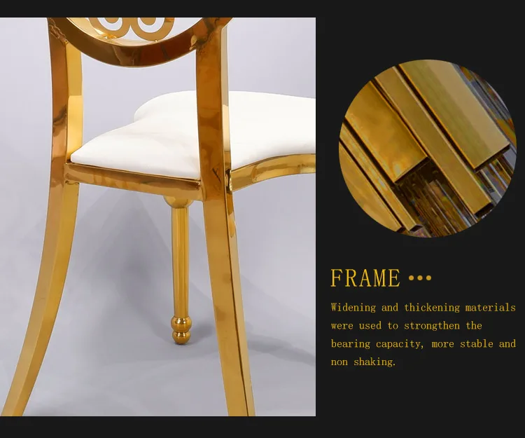 stainless steel chaise dining metal chair