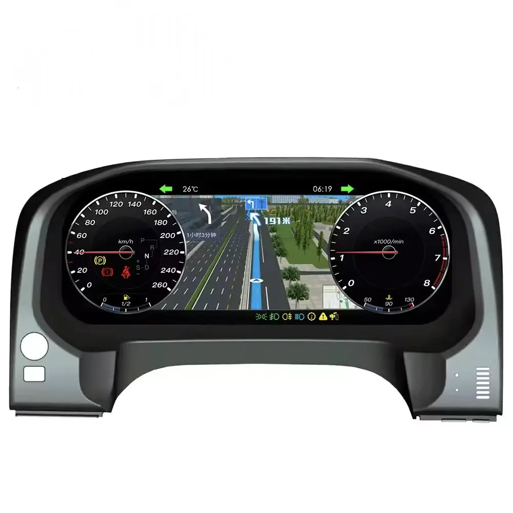 AuCAR Linux Operating System Car Instrument Panel Digital Speedometer  Instrument Cluster for Toyota Prado 150 2018-2019