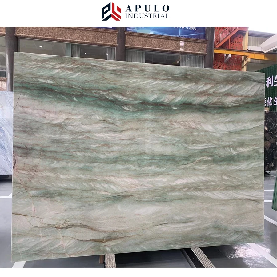 Factory Direct Quartzite Patagonia Botanic Royal Emerald Teal Marble Slab Buy Green Quartzite 0513